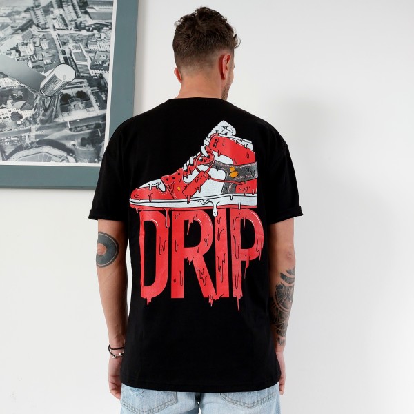 T-SHIRT DRIP BLACK/RED