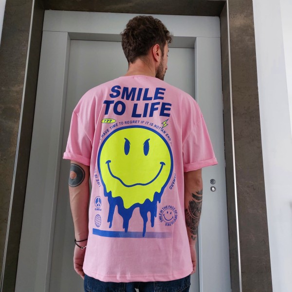 T-SHIRT SMILE TO LIFE ROSA